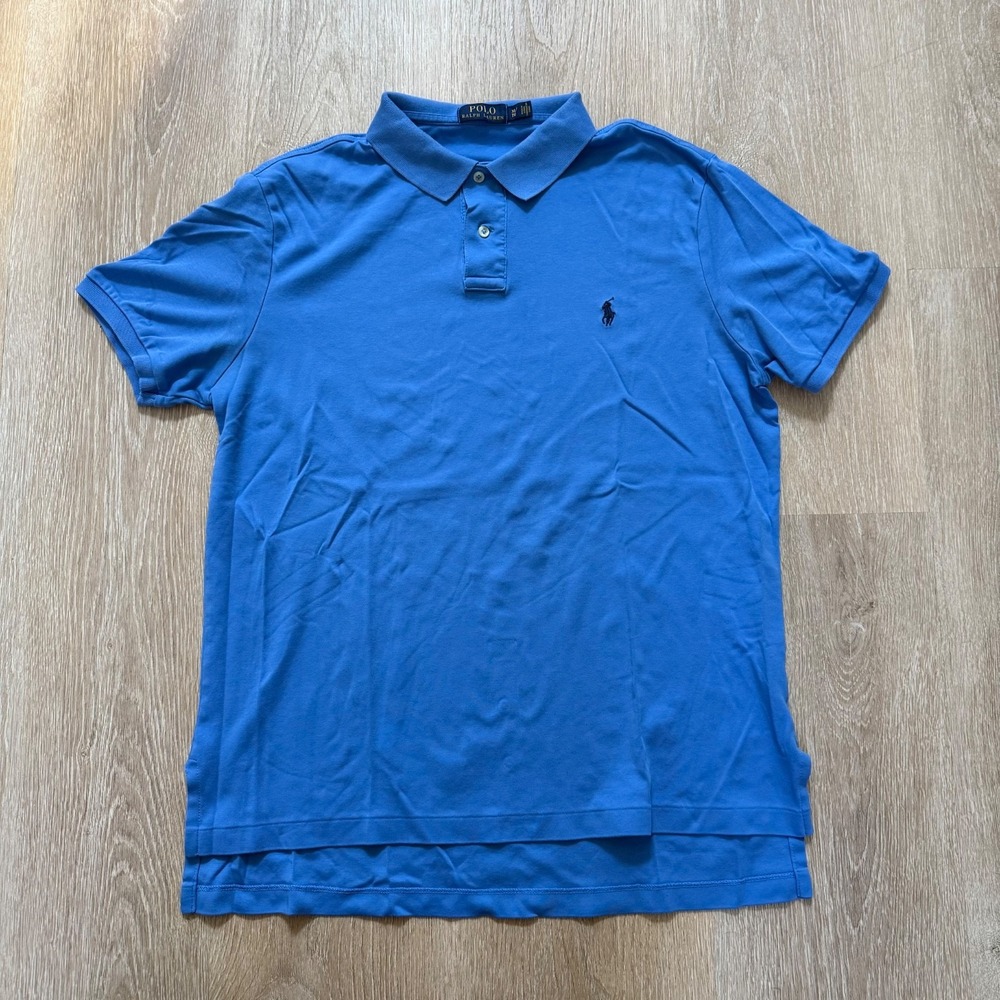 Polo Ralph Lauren Polo Regular‎ Fit Blue Short Sleeve Mens Size XL Pony Logo